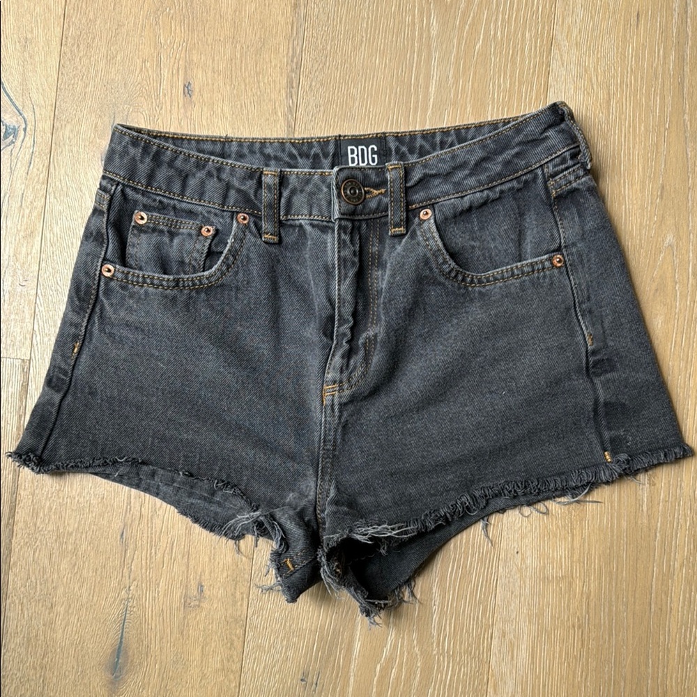 BDG Black Jean Shorts Distressed “Mom” Fit